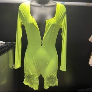 FASHION NOVA Lime Green Romper
